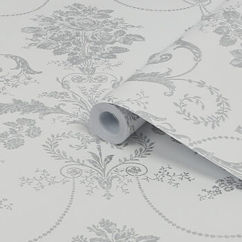 Josette Metallic Silver Tapeet
