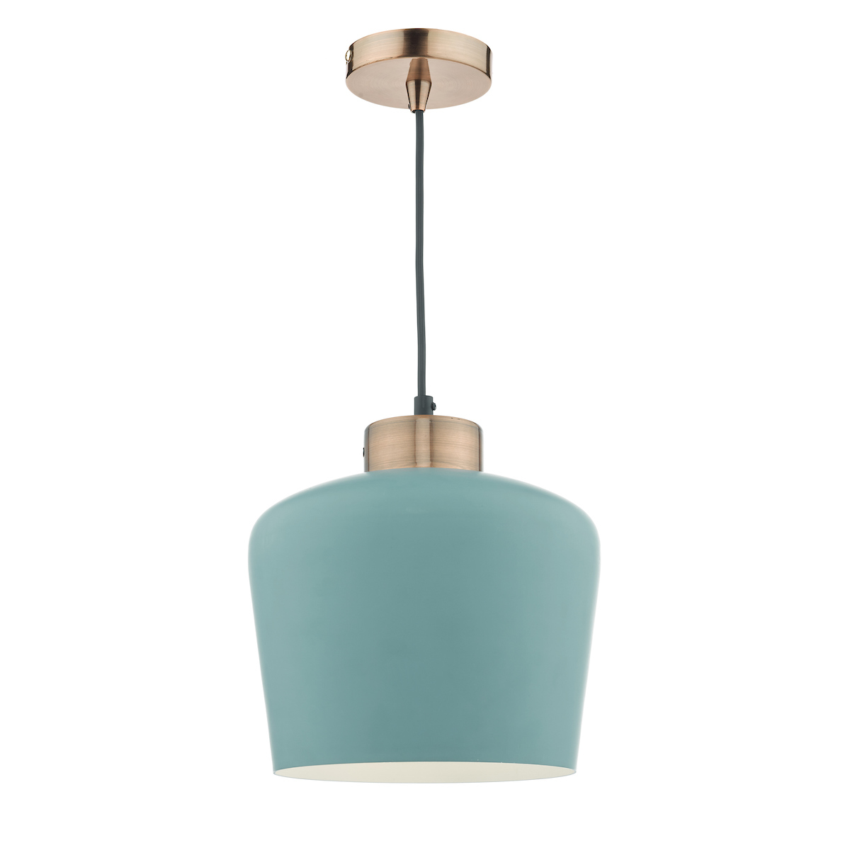 blue and copper lamp