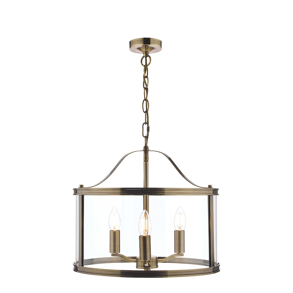 Harrington 3lt Pendant Laevalgusti Harrington Antique Brass